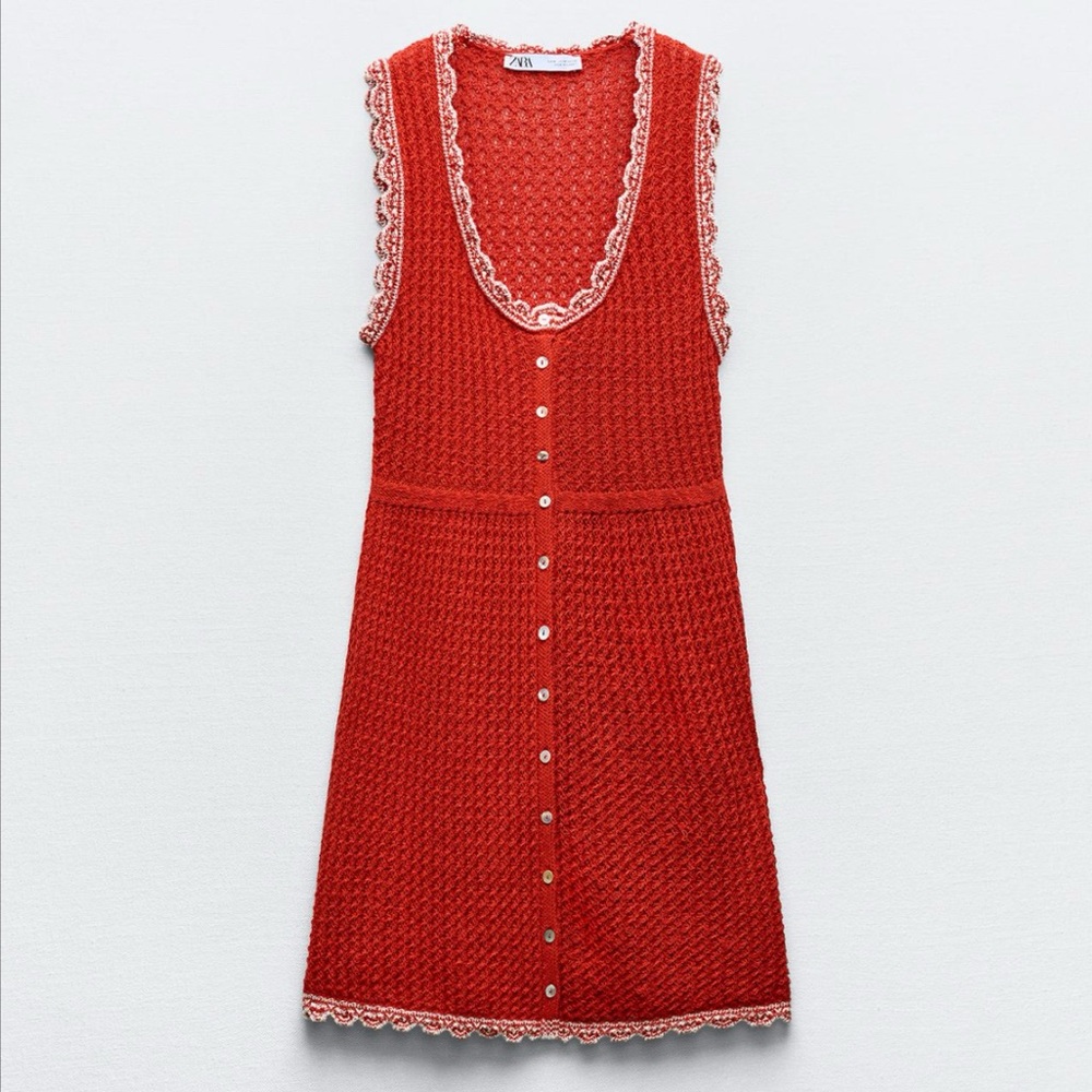POINTELLE KNIT MINI DRESS